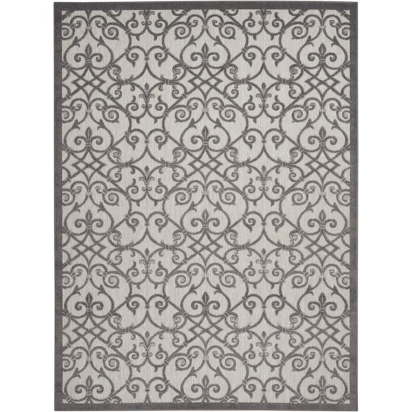 Palacedesigns 8 x 11 ft. Gray & Charcoal Indoor & Outdoor Area Rug PA3657770 - main